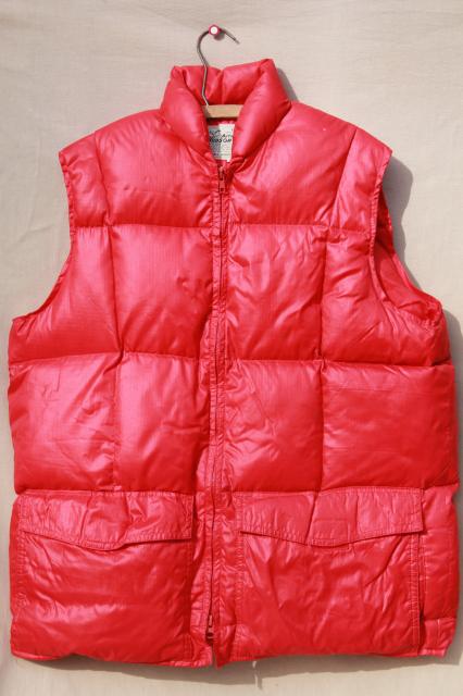 vintage Herter's down vest, packable warm quilted vest for hunters or winter sports