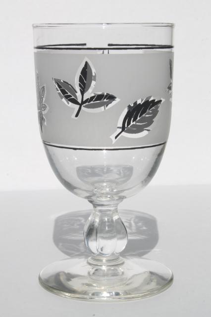 libbey silver leaf glassware