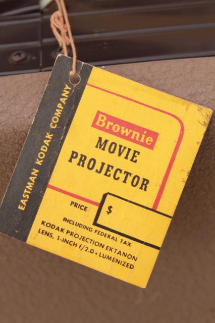 vintage Model 1 300 Kodak Brownie 8mm movie projector w/ all metal carry case, runs 