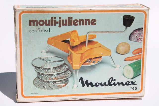 vintage Mouli Julienne 445 hand crank slicer shredder grater kitchen tool