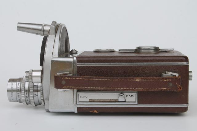 vintage Revere model 38 16mm movie camera magazine turret lenses for parts 