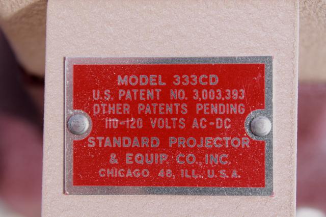 vintage Standard Projector filmstrip Model 333-CD complete w/ instructions