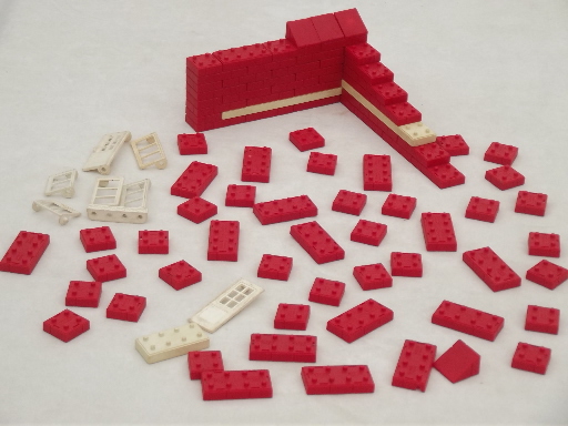 Vintage American Bricks pre-lego  plastic building blocks construction toy