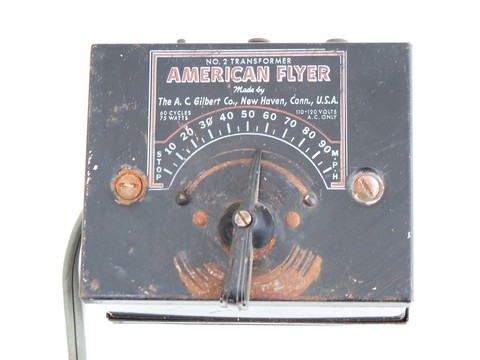 Vintage American Flyer 75 watt No 2 control transformer for electric train/trains, AC Gilbert