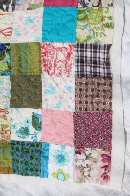 vintage bohemian patchwork quilt, hippie boho retro colorful print fabric bedding