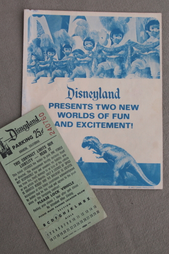 Vintage California tourist brochures, Disneyland, Knott's Berry Farm 1960s 70s