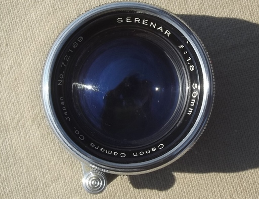 Vintage Canon Serenar camera lens 50mm f:1.8 No 72169 Leica mount