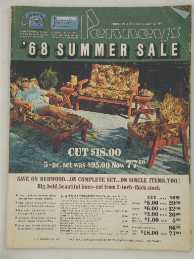 Vintage catalog lot, retro late 60s  Penneys & Wards sale catalogs
