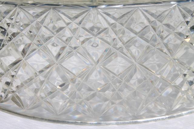 vintage clear plastic cake cover & plate, doubles as salad bowl / sandwich tray