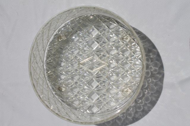 vintage clear plastic cake cover & plate, doubles as salad bowl ...