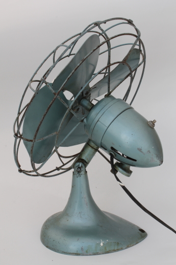 Vintage Diehl electric fan in working condition, oscillating industrial fan for wall mount or desk