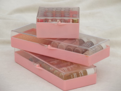 Vintage Edith Rehnborg cosmetic & perfume samples in pink plastic ...