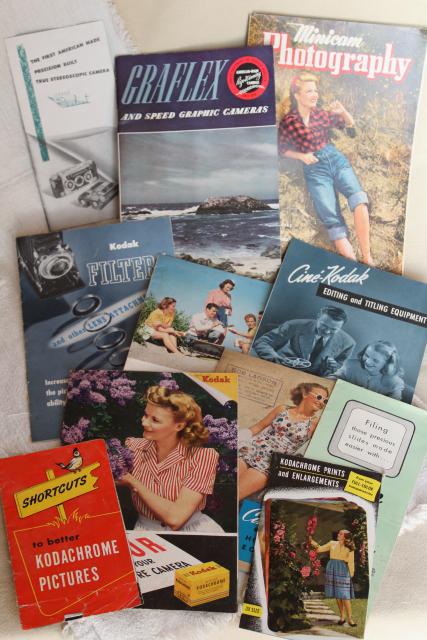 vintage ephemera, camera & photography booklets, advertising & instructions, collectible paper lot