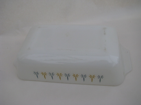 Vintage Fire-King Candle Glow Candleglow Anchor Hocking glass loaf pan