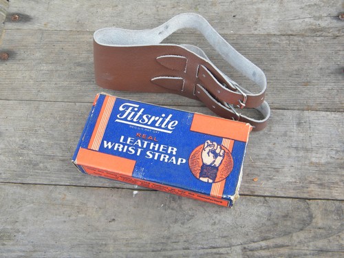 Vintage Fitsrite leather sports wrist support strap original box