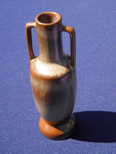 Vintage Frankoma pottery bud vase, desert gold southwest sand brown