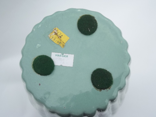 Vintage Haeger art pottery huge floor vase urn, ocean grey-green color