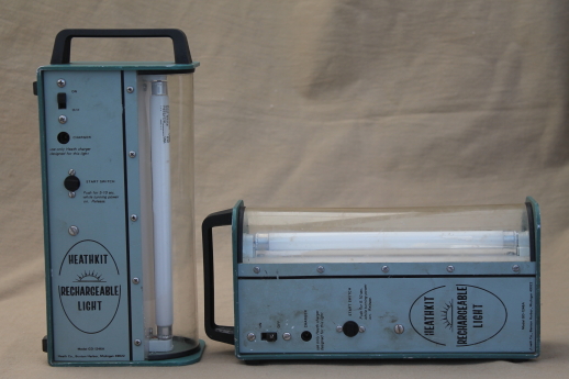 Vintage Heathkit portable rechargeable lights GD-1246A battery light set