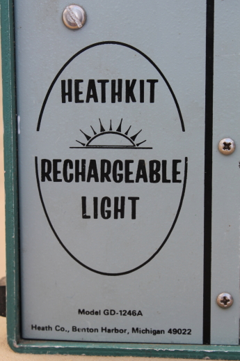 Vintage Heathkit portable rechargeable lights GD-1246A battery light set