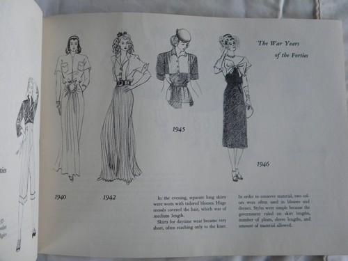 Vintage historical costume/fashion drawing book Renaissance/flappers+