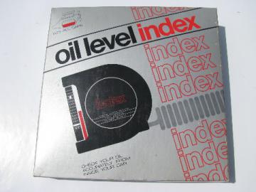 Vintage hotrod Oil Level Index, remote auto dipstick NOS