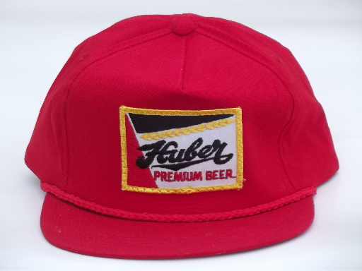 Vintage Huber beer cap w/ embroidered patch