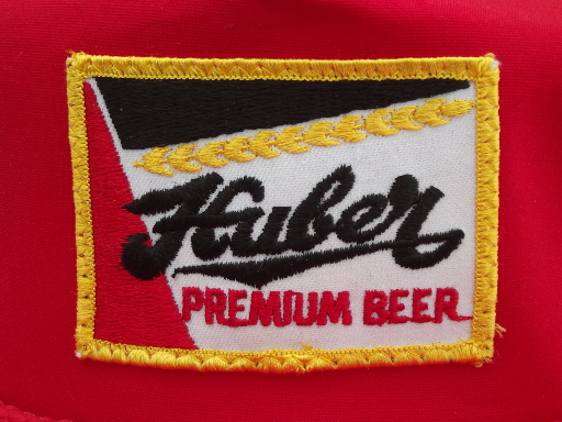 Vintage Huber beer cap w/ embroidered patch