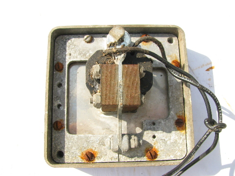 Vintage industrial machine-age electric horn, hot rod