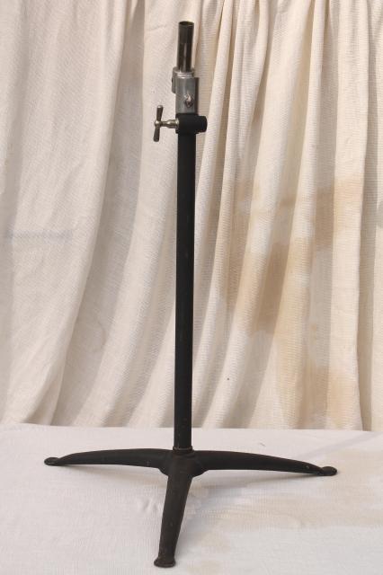 vintage industrial  stand for adjustable light telescoping base for lighting