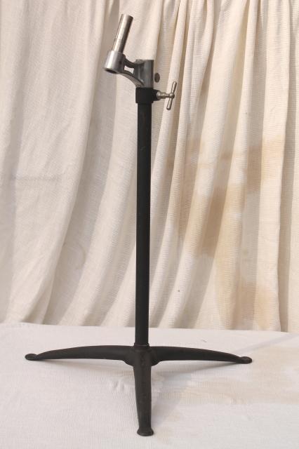 vintage industrial  stand for adjustable light telescoping base for lighting