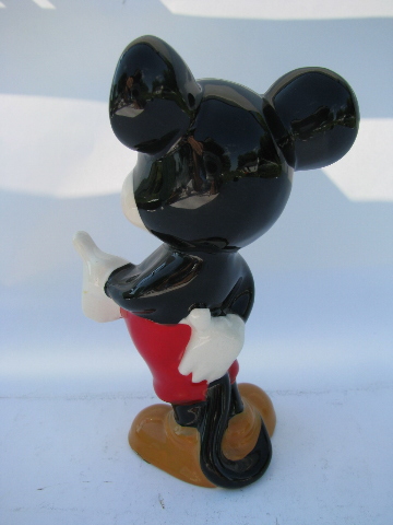 Vintage Japan ceramic Mickey Mouse, Disney paper label