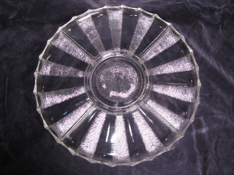 Vintage Jeanette dewdrop dew drop pattern glass divided relish tray, 1950s