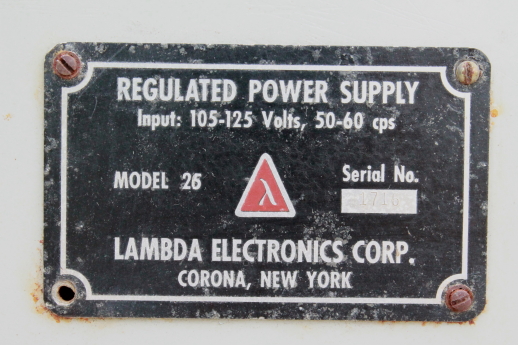 Vintage Lambda  variable AC to DC power supply, regulated power supply 100 to 200 VDC