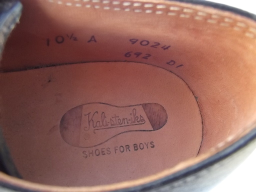 Vintage leather baby shoes, little boy 'grown up' shoes, black w/ buckles