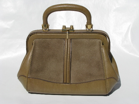 Vintage leather purse, mini satchel handbag, Taro of Madrid