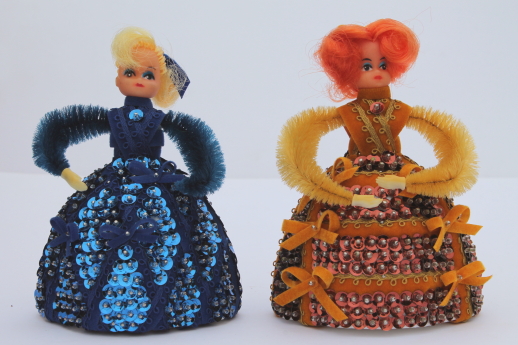 Vintage Li'l Missy beaded doll collection, birthstone jewels dolls for every month