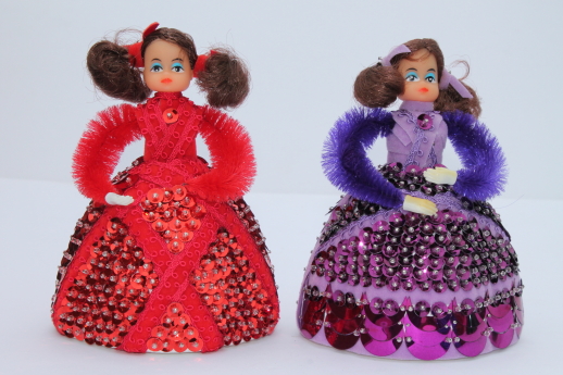 Vintage Li'l Missy beaded doll collection, birthstone jewels dolls for every month