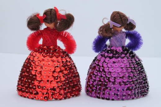 Vintage Li'l Missy beaded doll collection, birthstone jewels dolls for every month