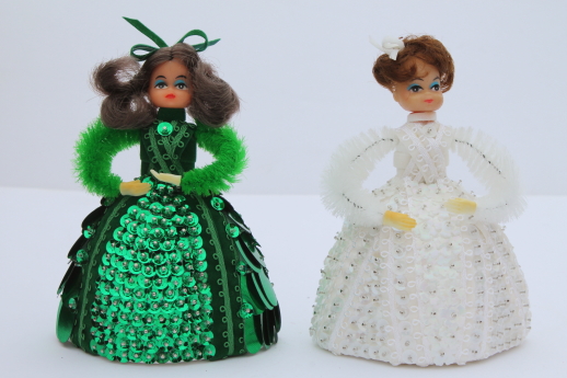 Vintage Li'l Missy beaded doll collection, birthstone jewels dolls for every month