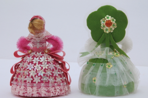 Vintage Li'l Missy beaded doll collection, garden belles, bride & flower girls dolls