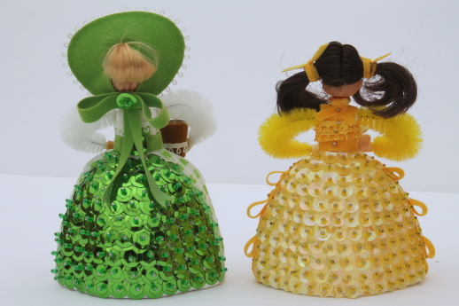 Vintage Li'l Missy beaded doll collection, garden belles, bride & flower girls dolls