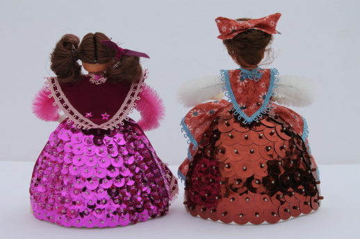 Vintage Li'l Missy beaded doll collection, garden belles, bride & flower girls dolls