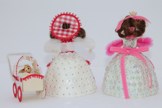 Vintage Li'l Missy beaded doll collection, garden belles, bride & flower girls dolls
