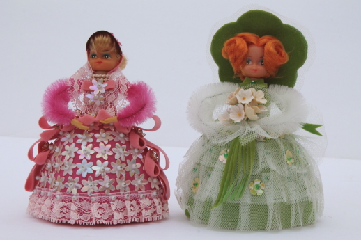 Vintage Li'l Missy beaded doll collection, garden belles, bride & flower girls dolls