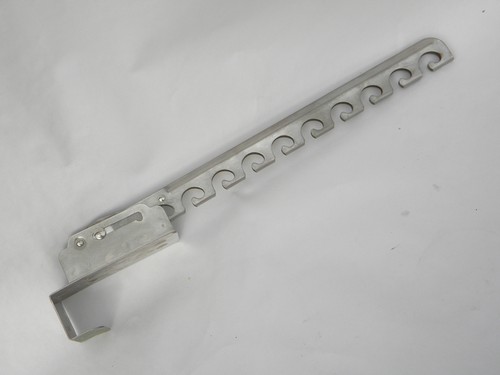 Vintage machine-age folding clothes storage rack for closet or bedroom door