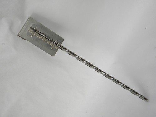 Vintage machine-age folding clothes storage rack for closet or bedroom door