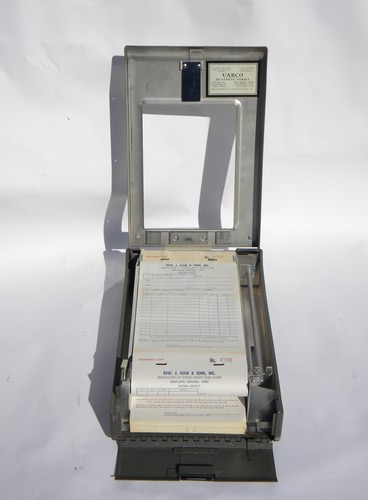 Vintage machine-age industrial UARCO sales or shop receipt writer