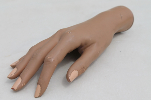 Vintage mannequin hand, female hand model for rings & jewelry, or nail polish