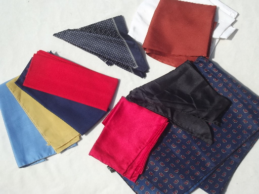 Vintage menswear lot accessories for men, silk scarves, neck ties etc.