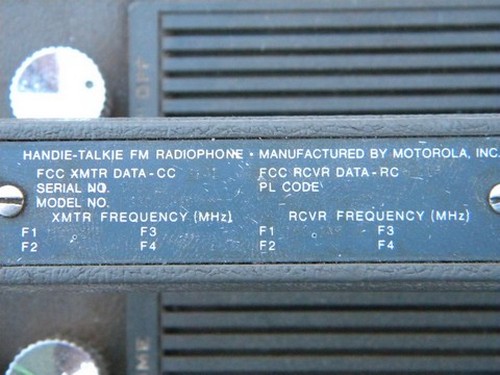 Vintage Motorola PT-300 two-way Handie-Talkie radio transceiver parts unit